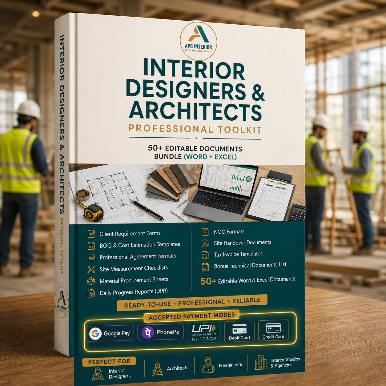 Interior Designers & Architects Professional Toolkit – Editable Documents Bundle (Word + Excel)